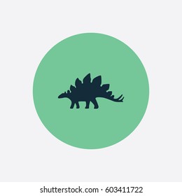 Stegosaurus icon silhouette vector illustration