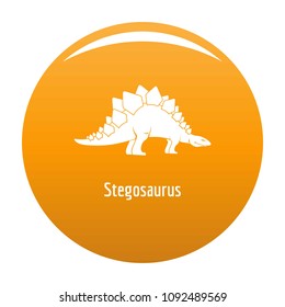 Stegosaurus icon. Simple illustration of stegosaurus vector icon for any design orange