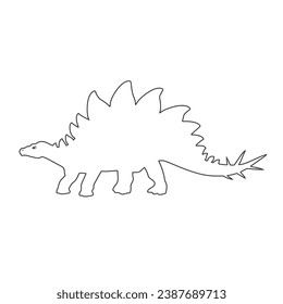 Stegosaurus icon. Vector dinosaur line icon. Vector stegosaurus illustration