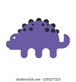 stegosaurus illustration. Cute vector dinosaurs isolated on white background.