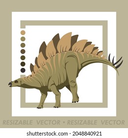 stegosaurus minimalistic flat image art style