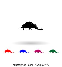 Stegosaurus multi color icon. Simple glyph, flat vector of dinosaur icons for ui and ux, website or mobile application
