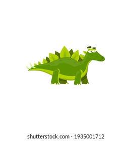 Stegosaurus stenops isolated cartoon kids toy. Vector dino ungulatus and sulcatus, ancient lizard. Stegosaurus triceraptor graze, herbivorous thyreophoran kentrosaurus prehistoric predator animal