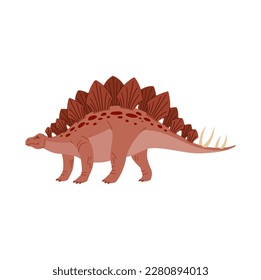 Stegosaurus stenops isolated cartoon kids toy. Vector dino ungulatus, ancient lizard. Stegosaurus triceraptor graze, prehistoric predator animal