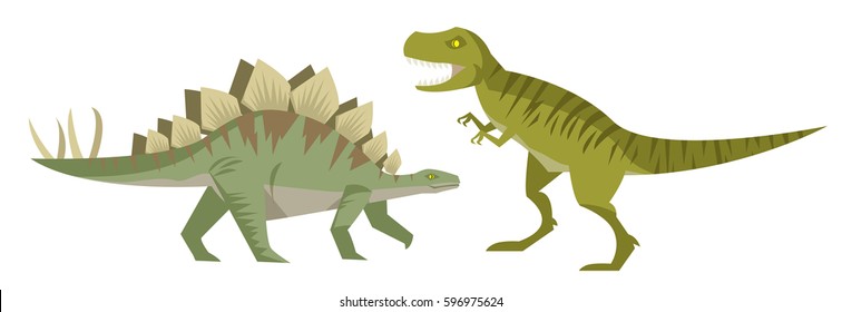 stegosaurus and tyrannosaurus rex 