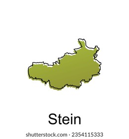 Stein City Map Illustration Design, World Map International vector template with outline graphic