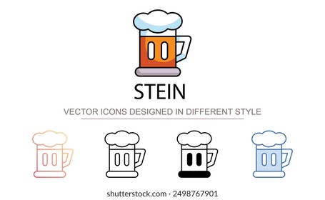 Stein icon design with white background stock illustration