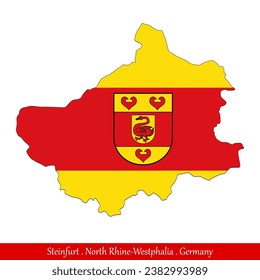 Steinfurt Flag - North Rhine-Westphalia,Germany (EPS)