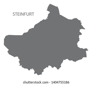 Steinfurt grey county map of North Rhine-Westphalia DE