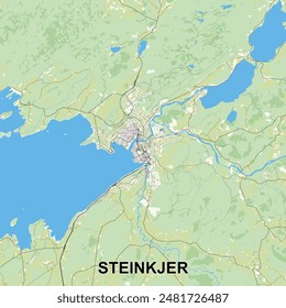 Steinkjer, Noruega mapa poster art
