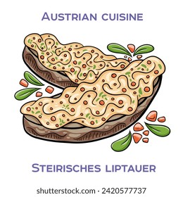 Steirisches Liptauer is a spreadable cheese made from Liptauer cheese, quark, butter, and various spices. It is a popular dish in Styria, Austria, and is often served with bread, crackers, or pretzels