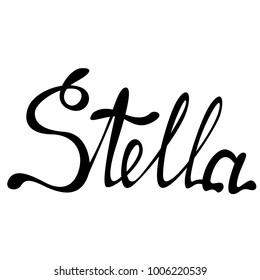 Stella name lettering