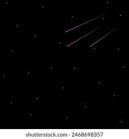 Stellar cosmic pattern with stars. Starry universe pattern with glowing stars and comets. Night blue sky starry blue sky star pattern background, starry sky, cosmos background. Vector.