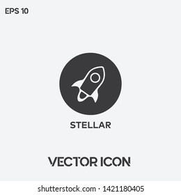 Stellar crypto currency vector icon illustration. Premium quality.