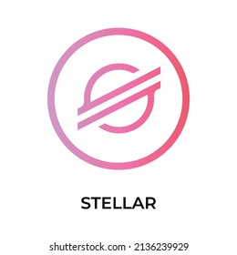 Stellar-Kryptowährungssymbol. XLM Münzsymbol. Kryptowährungs-Vektorsymbol. Flache Vektorgrafik - Vektorgrafik