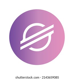 Stellar Cryptocurrency coin icon. XLM coin symbol. Cryptocurrency vector icon. Flat Vector illustration - Vector