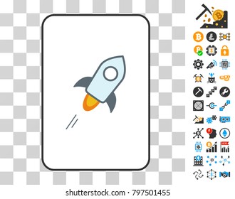 Stellar Currency gambling card pictograph with bonus bitcoin mining and blockchain symbols. Flat vector elements for cryptocurrency software.