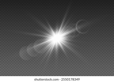 A stellar explosion of rays and light, a flash of a light line.