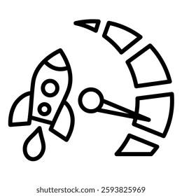 Stellar Performance icon line vector illustration
