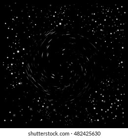 stellar space black hole. background . vector illustration .