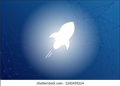 Stellar XLM cryptocurrency network vector illustration