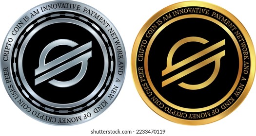 stellar-xlm coin vector illustrations. 3d illustration