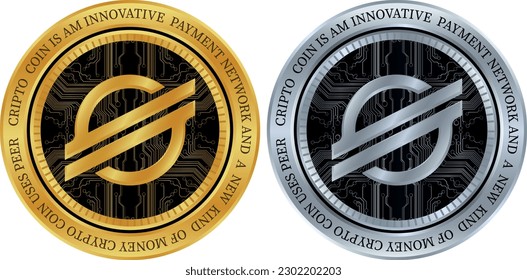 ilustraciones vectoriales de monedas estelar-xlm. 3.ª ilustración