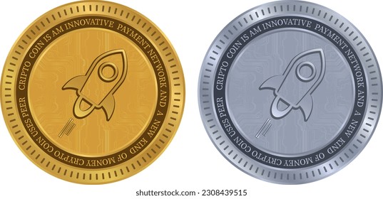 stellar-xlm coin Vektorgrafiken. 3D-Illustration