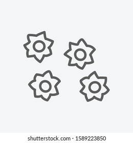 Stelle pasta shape icon line symbol. Isolated vector illustration of icon sign concept for your web site mobile app logo UI design.