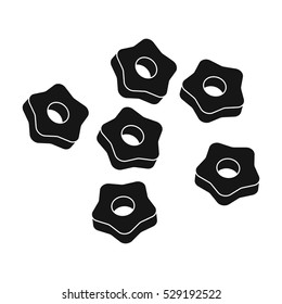 Stelline pasta icon in black style isolated on white background. Types of pasta symbol stock vector illustration.