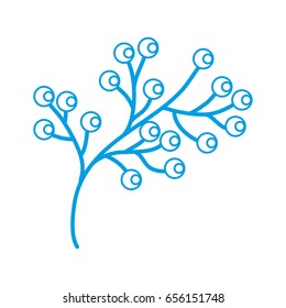 stem with beautiful flowers icon
