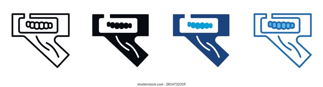 Stem Borer Icon Set Multiple Style Of