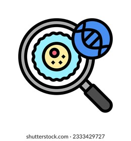 investigación de células madre, vector de icono de color biomédico. signo biomédico de investigación de células madre. ilustración de símbolo aislado