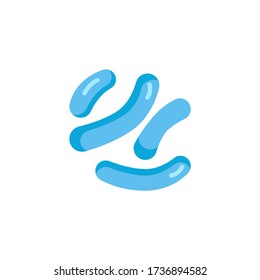 Stem cells bacteria flat icon, vector sign, Stem bacteria colorful pictogram isolated on white. Symbol, logo illustration. Flat style design
