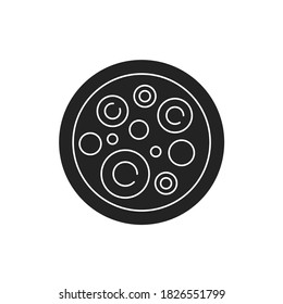 Stem cells black glyph icon. Cells that can differentiate into other types of cells. Can also divide in self-renewal to produce more cells. Pictogram for web page, mobile app, promo.