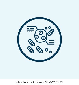 Stem cells black line icon. Cells that can differentiate into other types of cells. Can also divide in self-renewal to produce more cells. Pictogram for web page, mobile app, promo. Editable stroke.