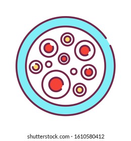 Stem cells color line icon. Cells that can differentiate into other types of cells. Can also divide in self-renewal to produce more cells. Pictogram for web page, mobile app, promo. Editable stroke. svg