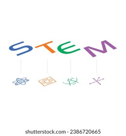 concepto de tallo para educación, escuela, codificación robótica. ciencia, tecnología, ingeniería, matemáticas. concepto de tallo de proyección
