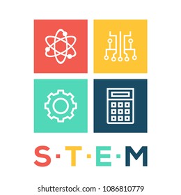 STEM Concept Flat Icon