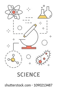 STEM concept illustration. Science and technology, engineering and mathematics.