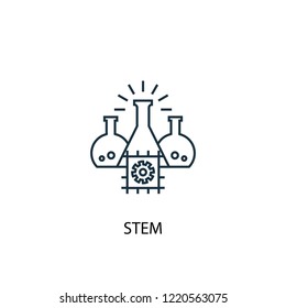 STEM concept line icon. Simple element illustration. STEM concept outline symbol design. Can be used for web and mobile UI/UX
