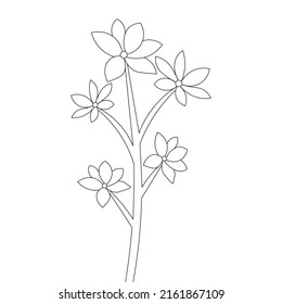 stem drawing flower coloring page illustration object of graphic element