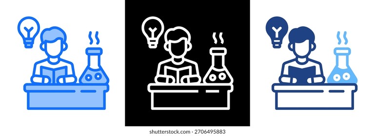 Stem Education Icon triplestyle Vector Illustration