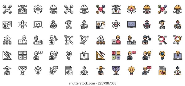 Stem Education Icon Vector Illustration, Education, Science, Technology, Engineering, Mathematics