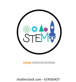 STEM education. Science, Technology, Engineering and Math education.vector illustration.