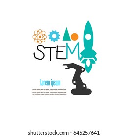 STEM Education. Science, Technology, Engineering And Math Education.vector Illustration.