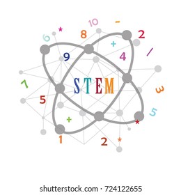 STEM education. Science, Technology, Engineering and Math education.vector illustration.