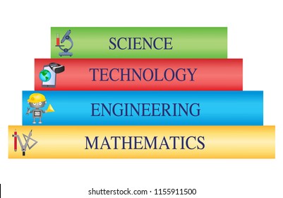 STEM Education stack of books