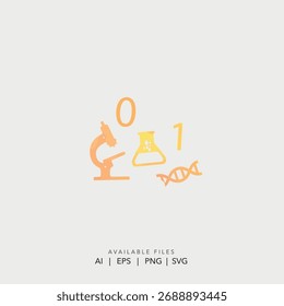 STEM Education Vector Collection; Science, Technology, and Biology Icons for School and University.