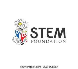 STEM Foundation Education Logo Design Template